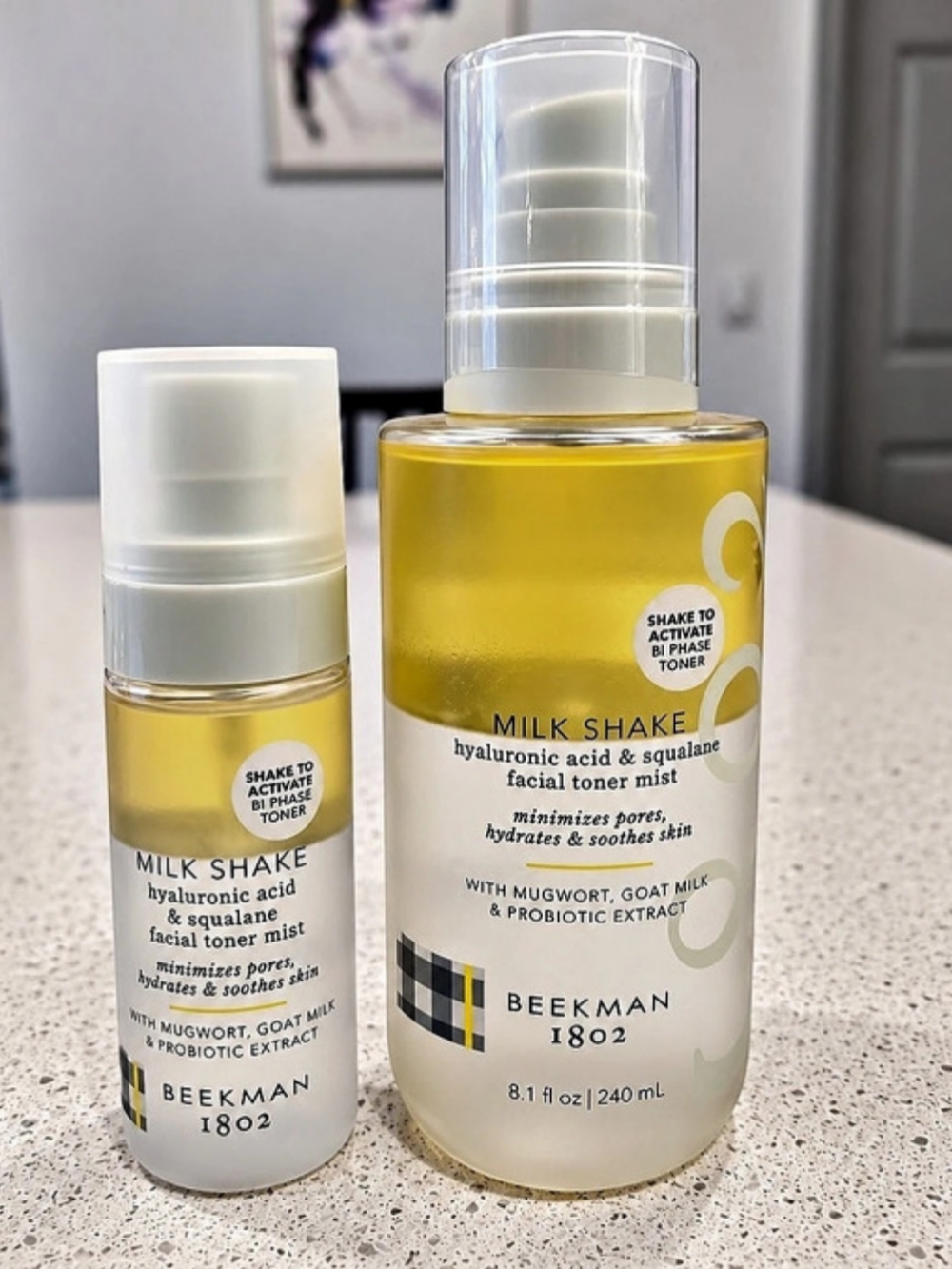 Beekman 1802 Milk Shake Toner Mist Duo Full Size + Mini NEW